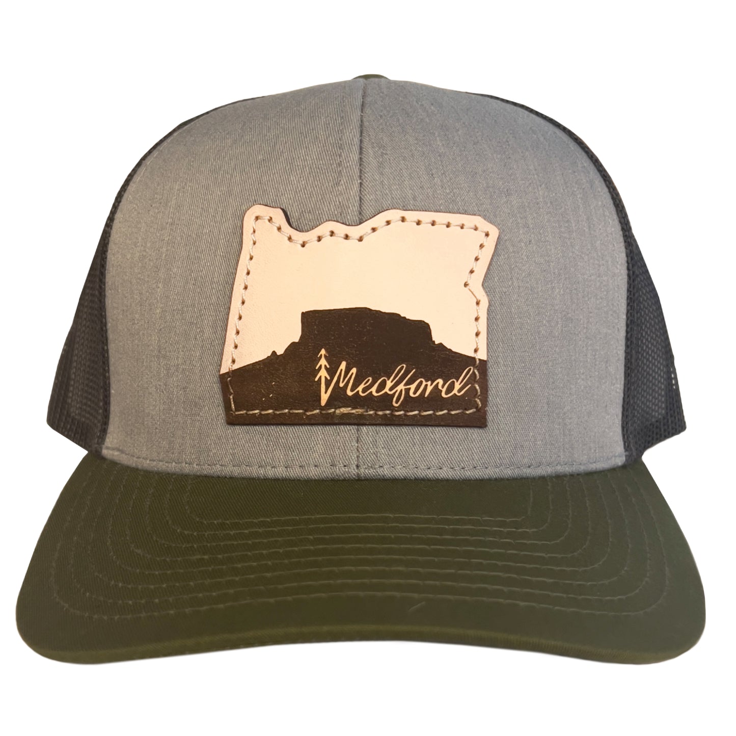 Oregon State Table Rock Leather Patch Snapback Hat