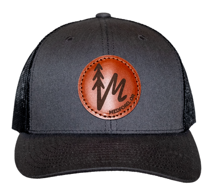 Medford M Leather Patch Snapback Hat