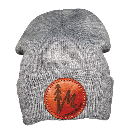 Medford M Leather Patch Beanie