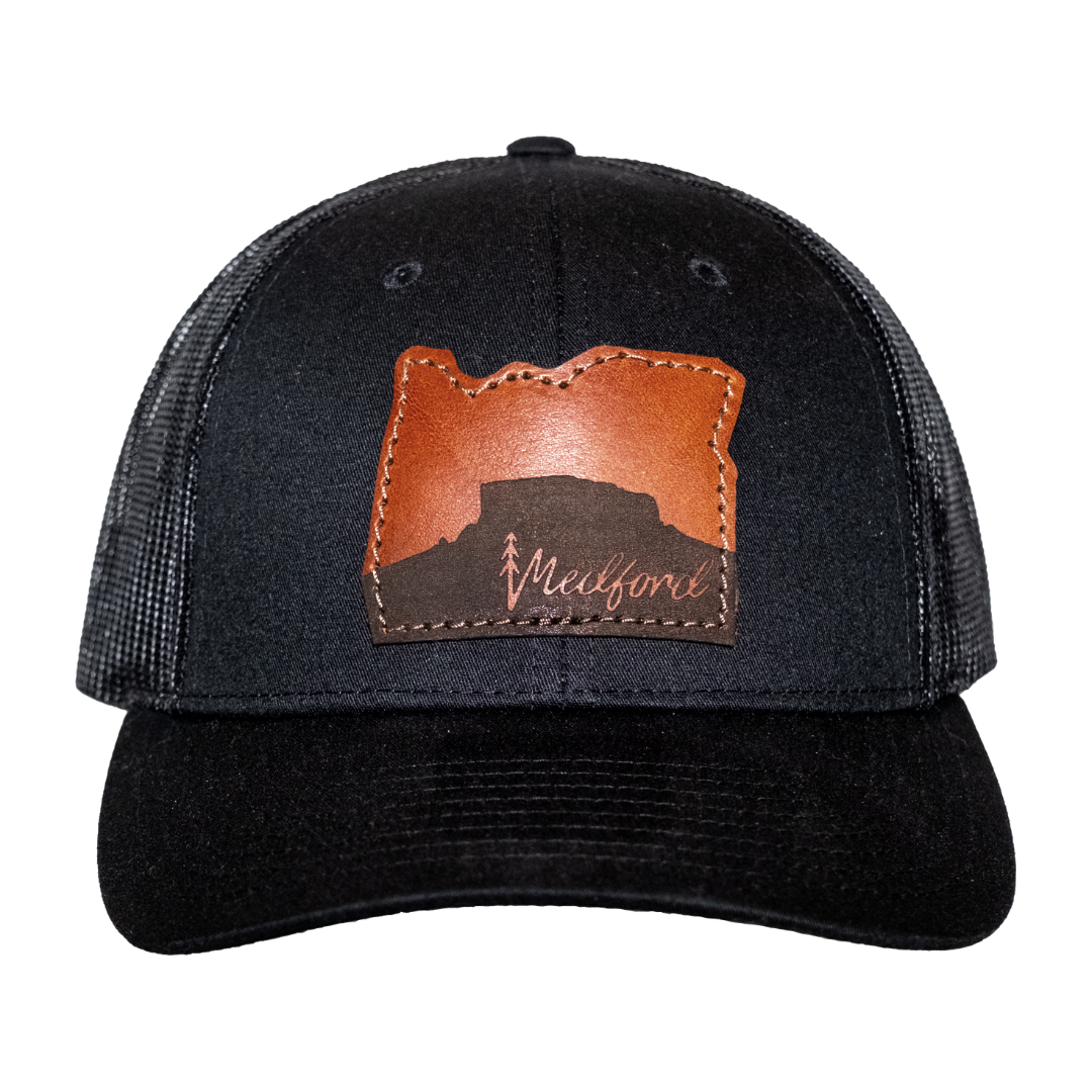 Oregon State Table Rock Leather Patch Snapback Hat