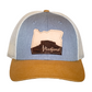 Oregon State Table Rock Leather Patch Snapback Hat Tri-Color Golden